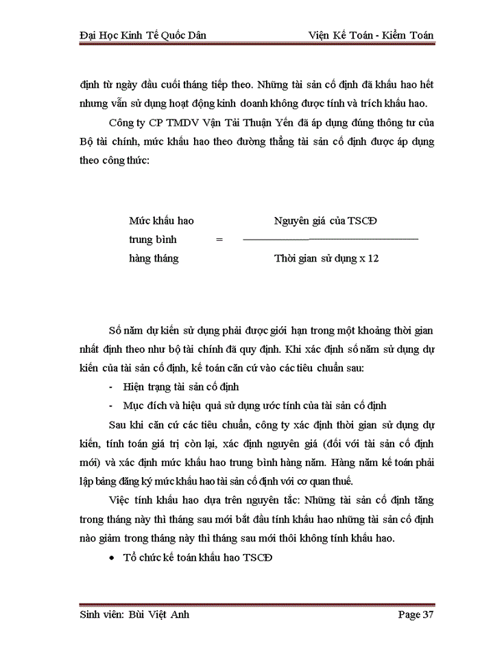 image for page Hoàn thiện kế toán tài sản cố định hữu hình tại công ty CP TMDV Vận Tải Thuận Yến