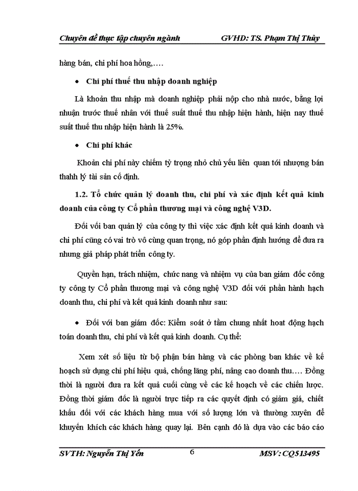 image for page Hoàn thiện kế toán doanh thu, chi phí và xác định kết quả kinh doanh tại công ty Cổ phần Công nghệ V3D Việt Nam