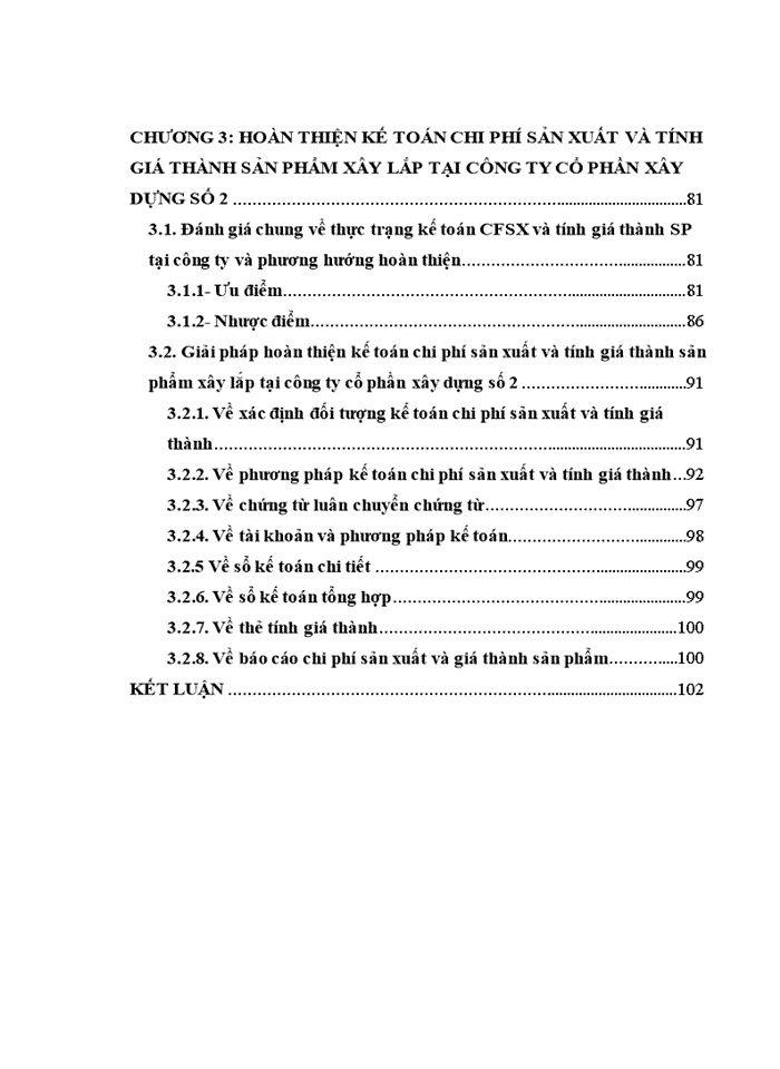 image for page Hoàn thiện kế toán tập hợp chi phí sản xuất và tính giá thành sản phẩm xây lắp tại công ty cổ phần xây dựng số 2