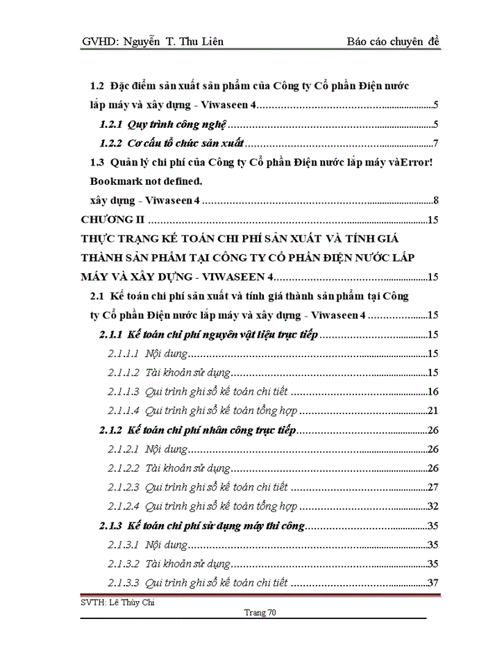 image for page Hoàn thiện kế toán chi phí sản xuất và tính giá thành sản phẩm tại Công ty Cổ phần điện nước lắp máy và xây dựng - Viwaseen 4