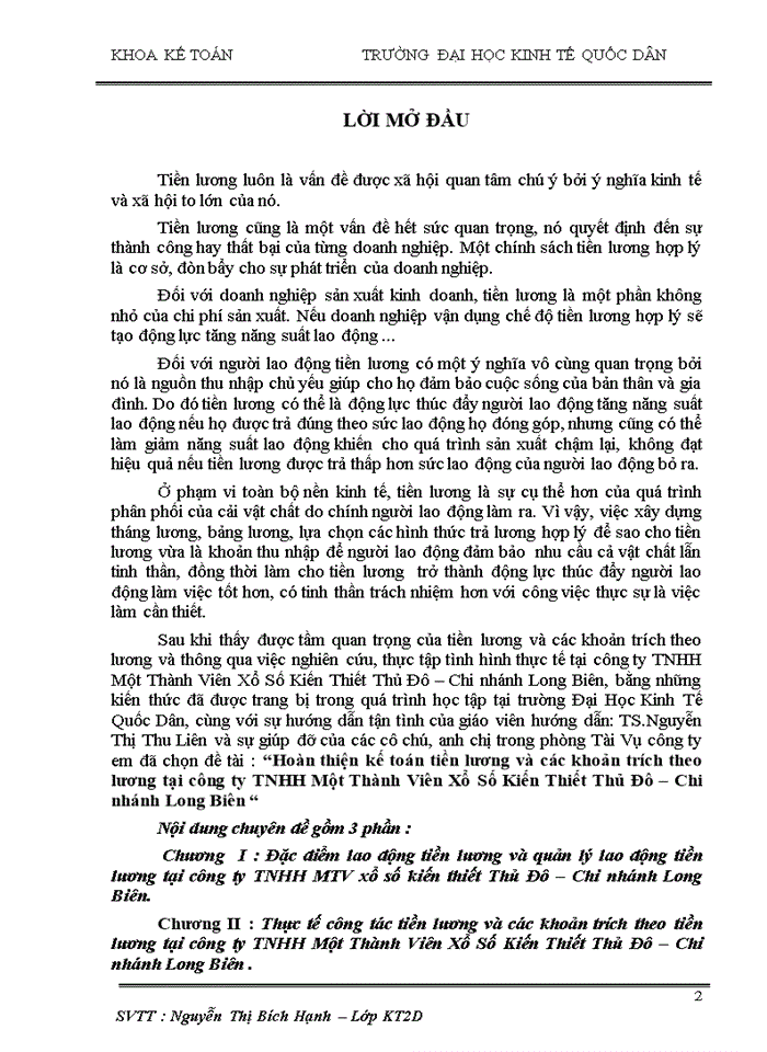 image for page Kế toán tiền lương và các khoản trích theo lương tại công ty TNHH MTV XSKT thủ đô – chi nhánh LONG BIÊN