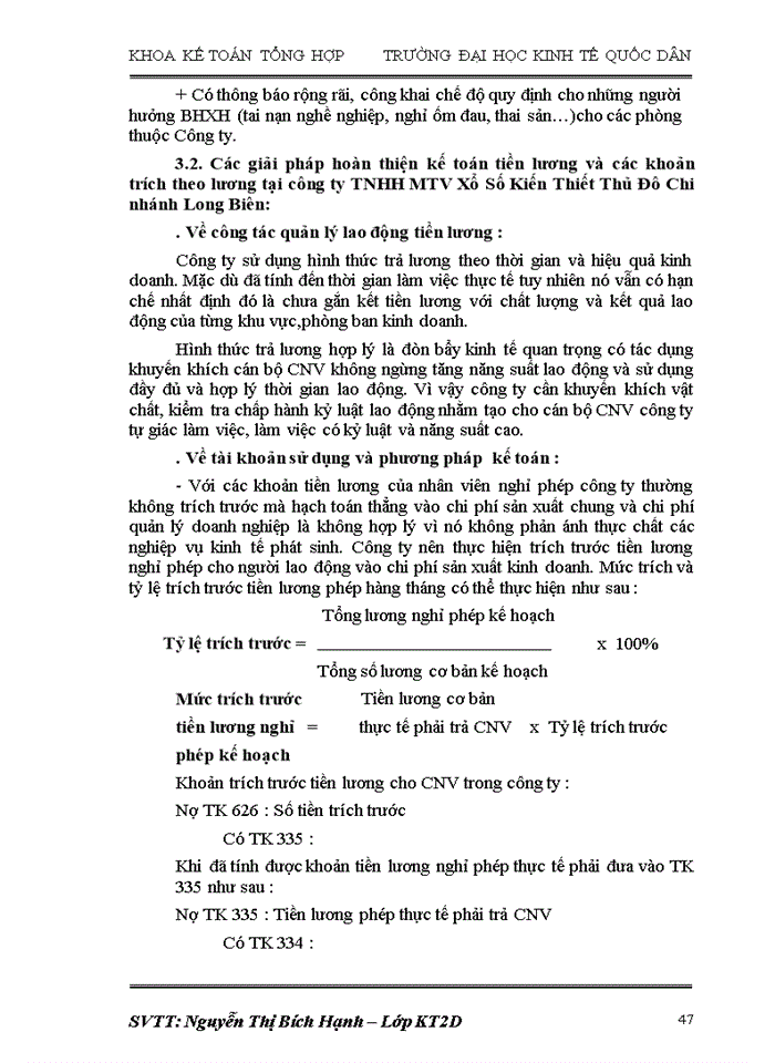 image for page Kế toán tiền lương và các khoản trích theo lương tại công ty TNHH MTV XSKT thủ đô – chi nhánh LONG BIÊN