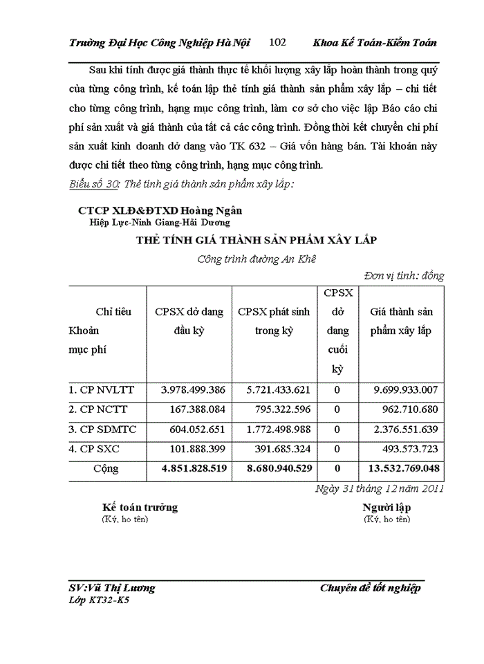 image for page Kế toán chi phí sản xuất và tính giá thành sản phẩm tại công ty cổ phần xây lắp điện và đầu tư xây dựng Hoàng Ngân