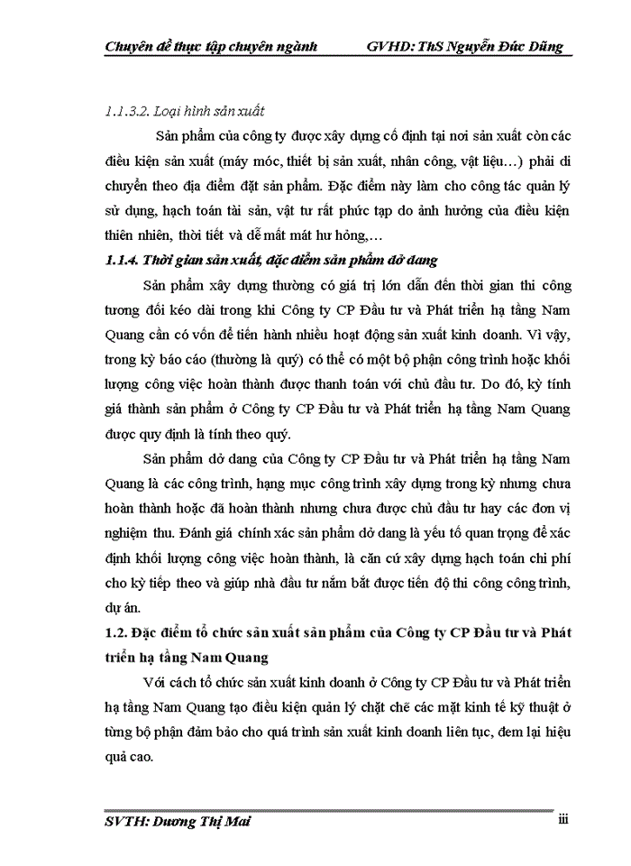 image for page Hoàn thiện kế toán chi phí sản xuất và tính giá thành sản phẩm tại Công ty CP Đầu tư và Phát triển hạ tầng Nam Quang