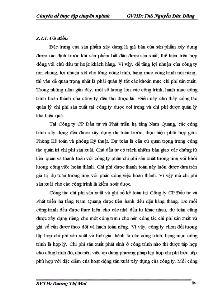 image for page Hoàn thiện kế toán chi phí sản xuất và tính giá thành sản phẩm tại Công ty CP Đầu tư và Phát triển hạ tầng Nam Quang