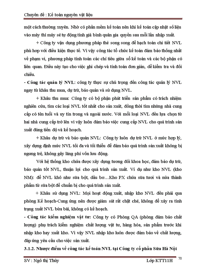 image for page Hoàn thiện kế toán nguyên vật liệu tại Công ty Cổ phần Sữa Hà Nội