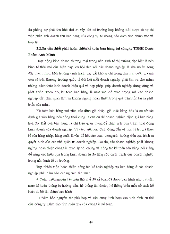 image for page Hoàn thiện công tác kế toán bán hàng tại Công ty TNHH Dược Phẩm Anh Minh