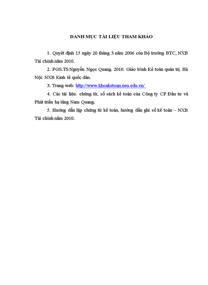 image for page Hoàn thiện kế toán chi phí sản xuất và tính giá thành sản phẩm tại Công ty CP Đầu tư và Phát triển hạ tầng Nam Quang