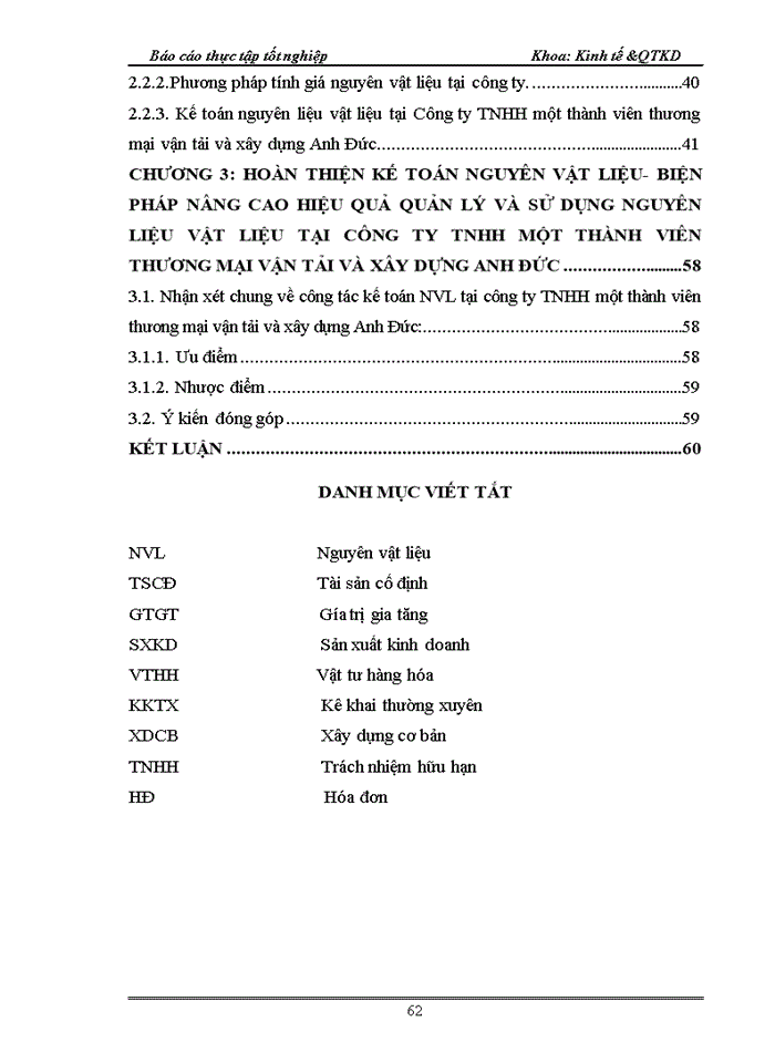 image for page Tổ chức công tác kế toán nguyên vật liệu  tại Công ty TNHH một thành viên Thương mại vận tải và xây dựng Anh Đức