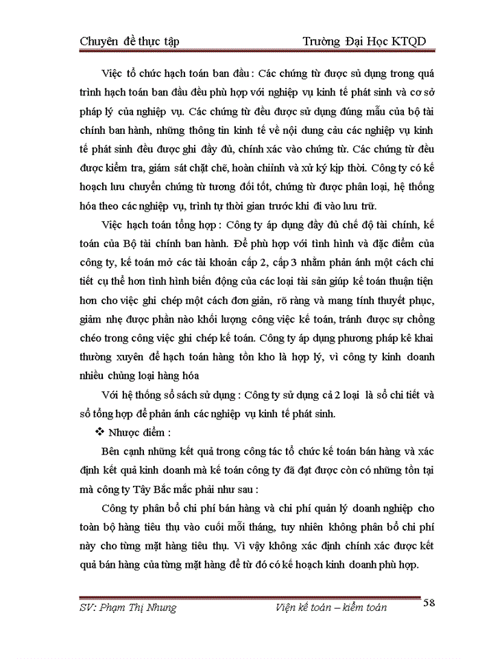 image for page Hoàn thiện kế toán bán hàng và xác định kết quả kinh doanh tại Công ty cổ phần đầu tư thương mại Tây Bắc