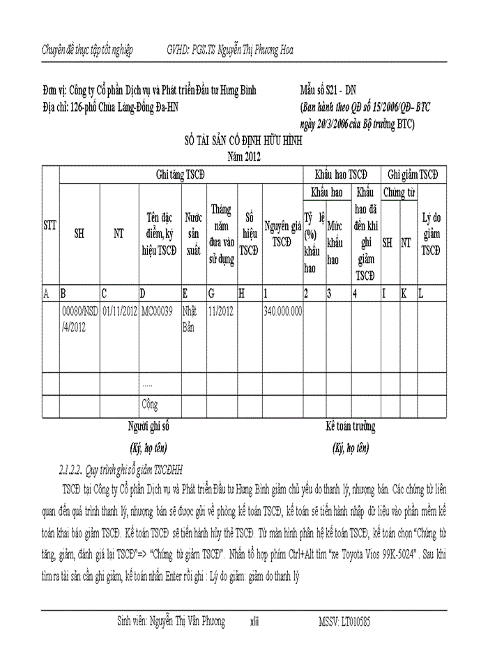 image for page Hoàn thiện kế toán tài sản cố định hữu hình (TSCĐHH) tại Công ty Cổ phần Dịch vụ và Phát triển Đầu tư Hưng Bình