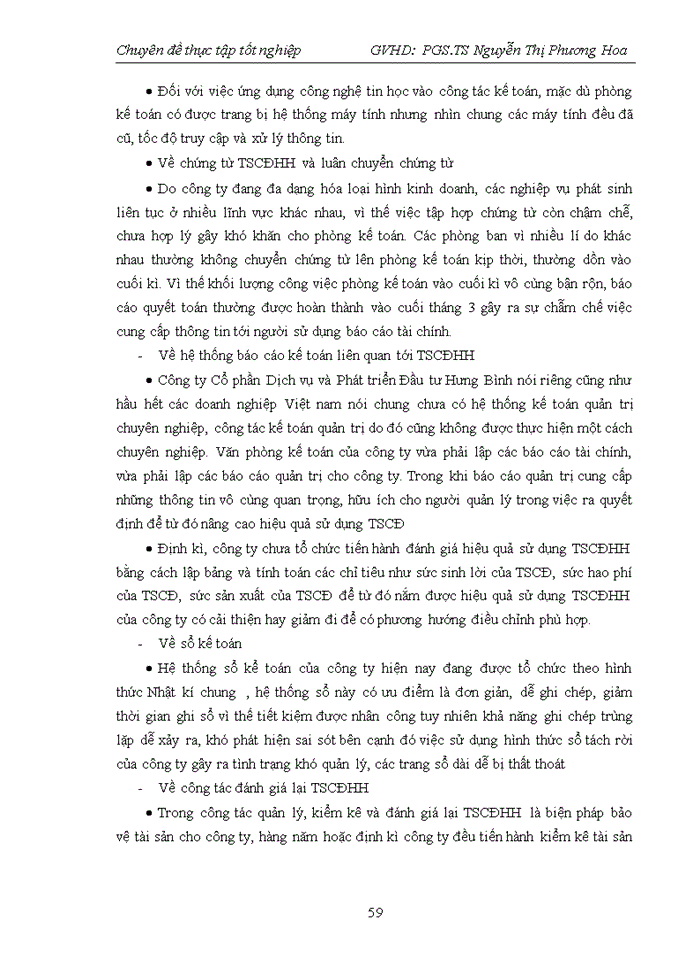 image for page Hoàn thiện kế toán tài sản cố định hữu hình (TSCĐHH) tại Công ty Cổ phần Dịch vụ và Phát triển Đầu tư Hưng Bình