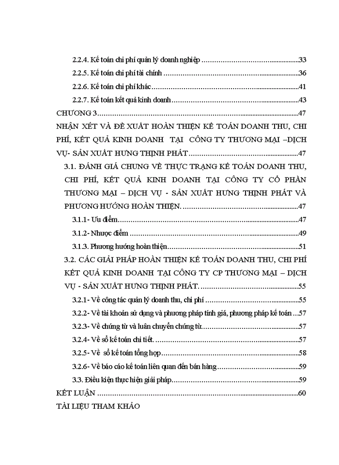 image for page Hoàn thiện kế toán doanh thu, chi phí và kết quả kinh doanh tại Công ty CP Thương mại – dịch vụ - sản xuất Hưng Thịnh Phát