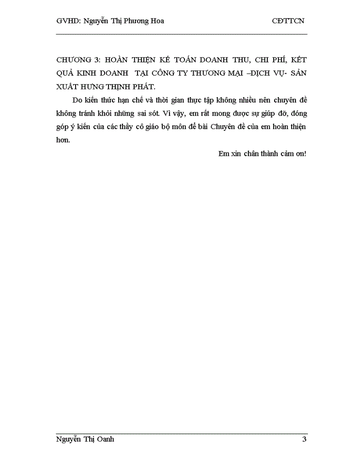 image for page Hoàn thiện kế toán doanh thu, chi phí và kết quả kinh doanh tại Công ty CP Thương mại – dịch vụ - sản xuất Hưng Thịnh Phát