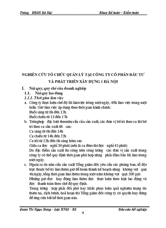 image for page Nghiên cứu tổ chức quản lý tại Công ty cổ phần đầu tư và phát triển xây dựng 1 Hà Nội