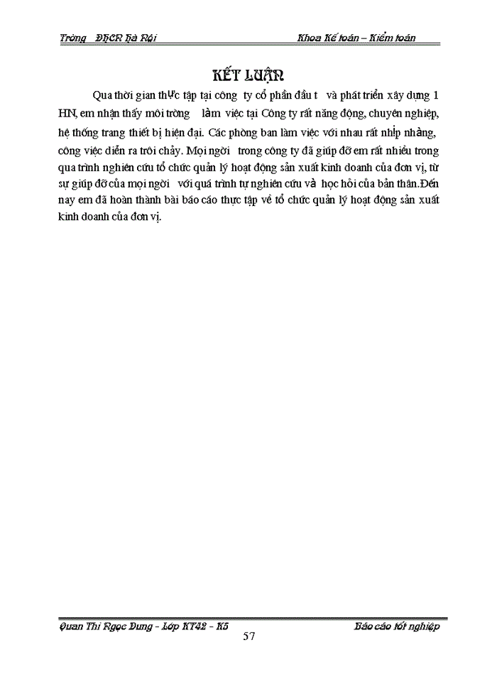 image for page Nghiên cứu tổ chức quản lý tại Công ty cổ phần đầu tư và phát triển xây dựng 1 Hà Nội