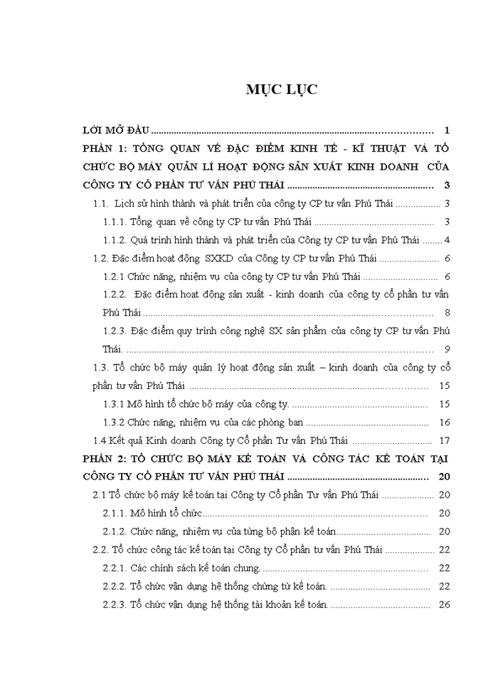 image for page Tìm hiểu công tác tổ chức hạch toán kế toán tại công ty cổ phần tư vấn Phú Thái