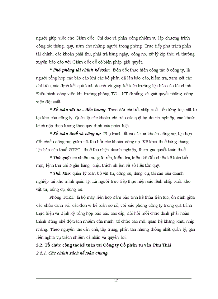 image for page Tìm hiểu công tác tổ chức hạch toán kế toán tại công ty cổ phần tư vấn Phú Thái