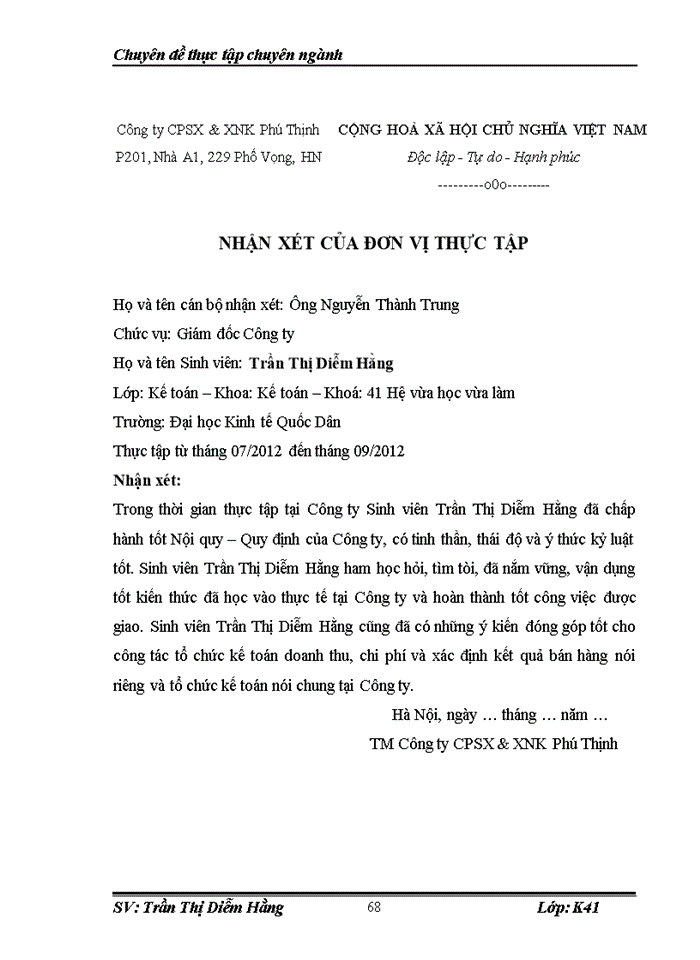 image for page Hoàn thiện kế toán doanh thu, chi phí và xác định kết quả kinh doanh tại Công ty Cổ Phần Sản Xuất & Xuất Nhập Khẩu Phú Thịnh