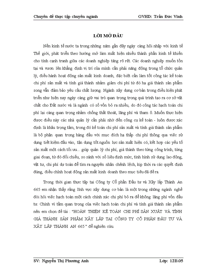image for page Hoàn thiện kế toán chi phí sản xuất và tính giá thành sản phẩm xây lắp tại công ty cổ phần đầu tư và xây lắp thành an 665