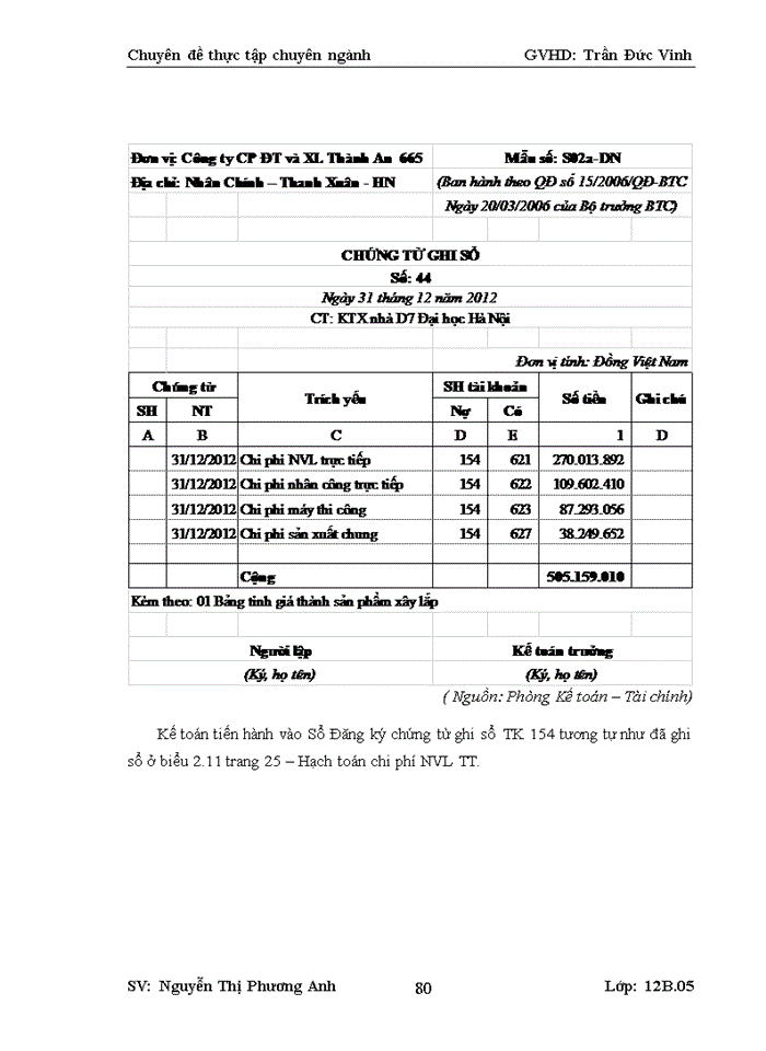 image for page Hoàn thiện kế toán chi phí sản xuất và tính giá thành sản phẩm xây lắp tại công ty cổ phần đầu tư và xây lắp thành an 665