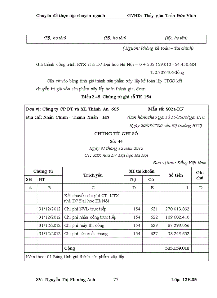 image for page Kế toán chi phí sản xuất và tính giá thành sản phẩm xây lắp tại  công ty cổ phần đầu tư và xây lắp thành an 665