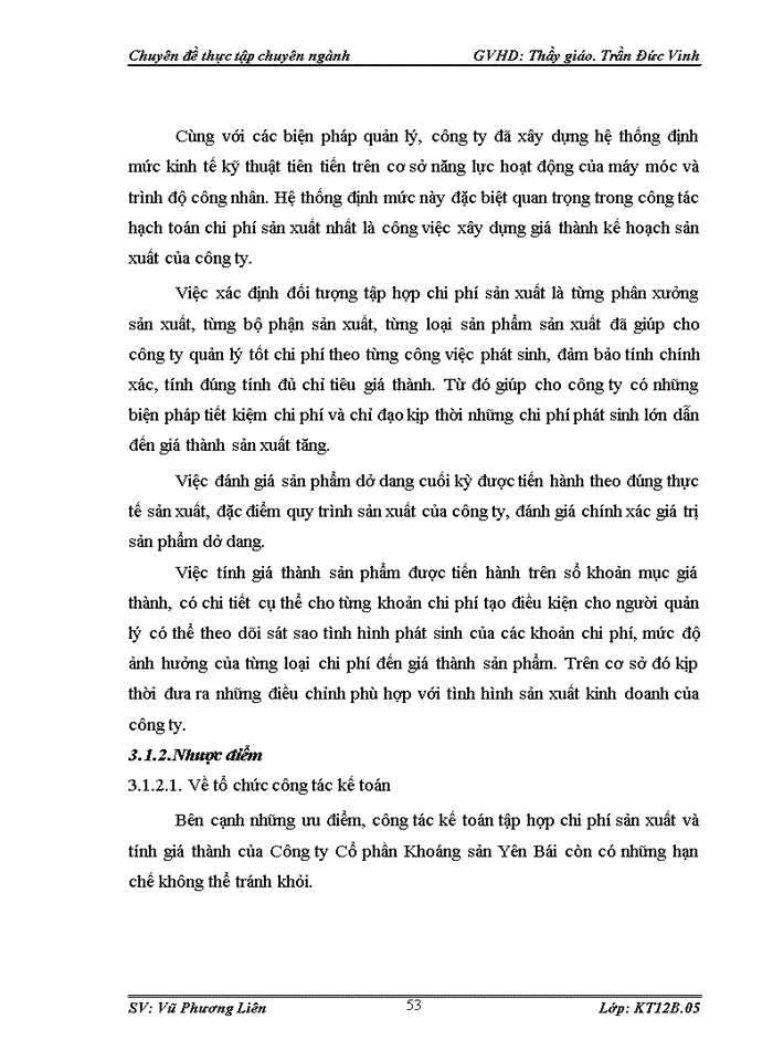 image for page Hoàn thiện kế toán chi phí sản xuất và tính giá thành sản phẩm tại Công ty CP khoáng sản Yên Bái VPG