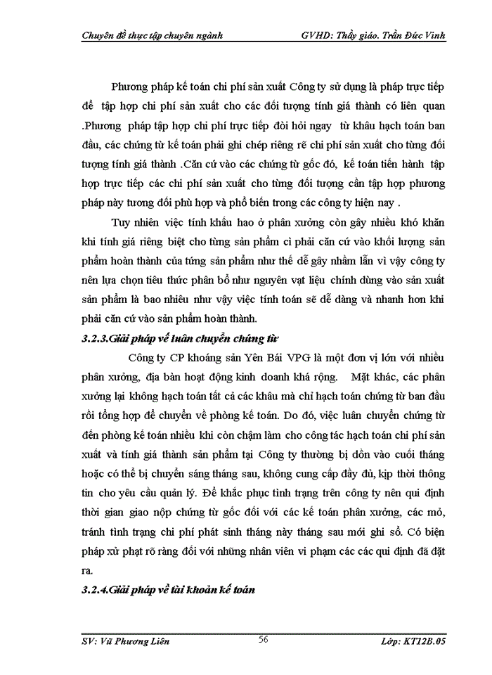 image for page Hoàn thiện kế toán chi phí sản xuất và tính giá thành sản phẩm tại Công ty CP khoáng sản Yên Bái VPG