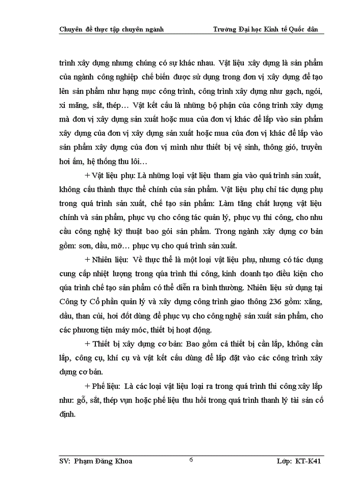 image for page Hoàn thiện công tác kế toán nguyên vật liệu tại Công ty Cổ phần quản lý và xây dựng công trình giao thông 236