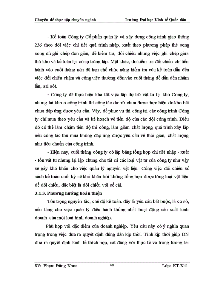 image for page Hoàn thiện công tác kế toán nguyên vật liệu tại Công ty Cổ phần quản lý và xây dựng công trình giao thông 236