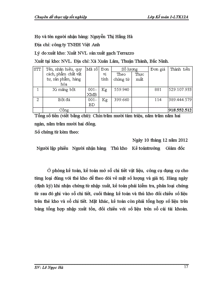 image for page Hoàn thiện kế toán chi phí sản xuất và tính gia thành sản phẩm tại công ty TNHH Việt Anh