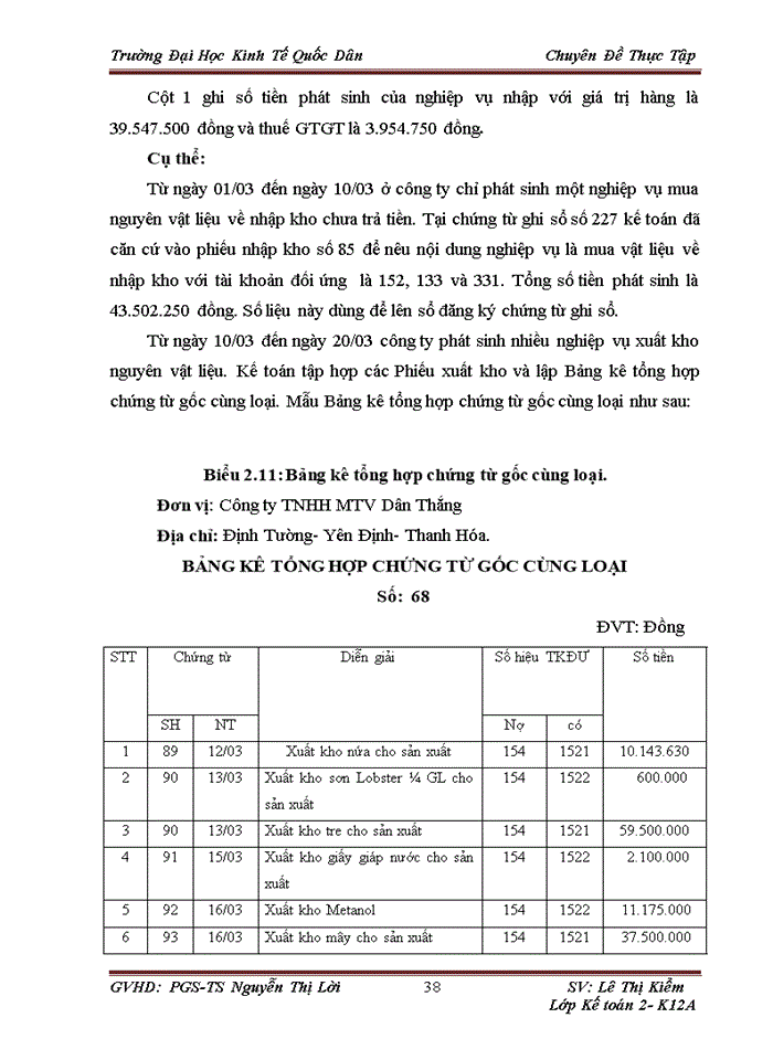 image for page Hoàn thiện kế toán nguyên vật liệu tại Công ty TNHH một thành viên Dân thắng