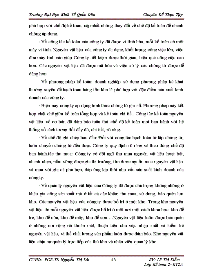 image for page Hoàn thiện kế toán nguyên vật liệu tại Công ty TNHH một thành viên Dân thắng