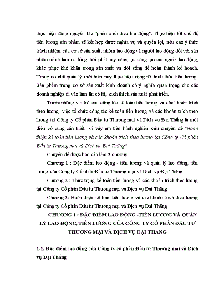 image for page Hoàn thiện kế toán tiền lương và các khoản trích theo lương tại Công ty Cổ phần Đầu tư Thương mại và Dịch vụ Đại Thắng