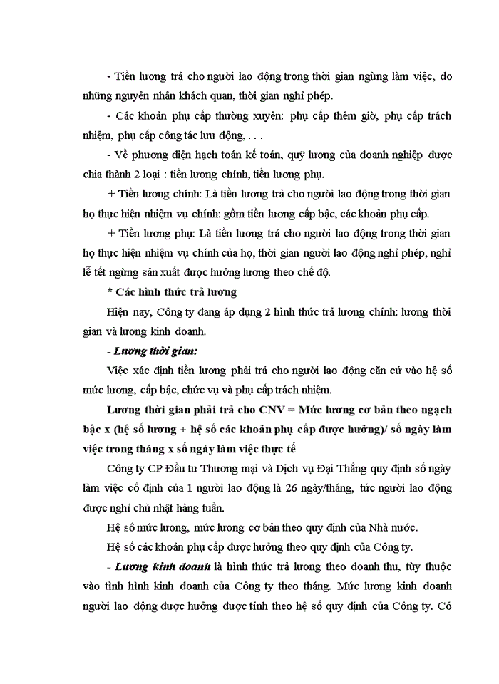 image for page Hoàn thiện kế toán tiền lương và các khoản trích theo lương tại Công ty Cổ phần Đầu tư Thương mại và Dịch vụ Đại Thắng