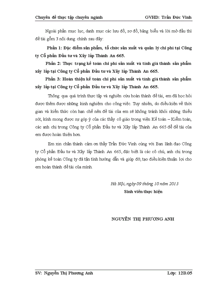 image for page Hoàn thiện kế toán chi phí sản xuất và tính giá thành sản phẩm xây lắp tại công ty cổ phần đầu tư và xây lắp thành an 665