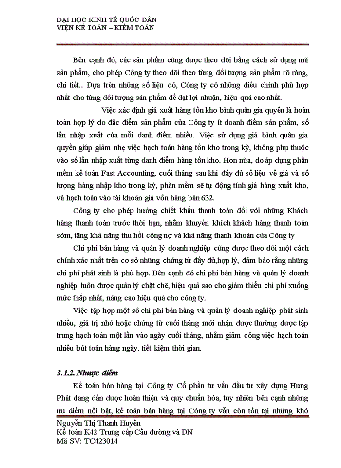 image for page Hoàn thiện kế toán bán hàng và xác định kết quả kinh doanh tại Công ty Cổ phần tư vấn đầu tư xây dựng Hưng Phát