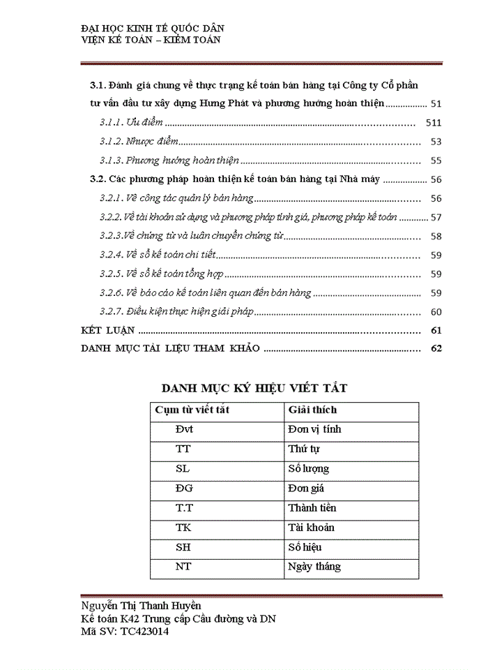 image for page Hoàn thiện kế toán bán hàng và xác định kết quả kinh doanh tại Công ty Cổ phần tư vấn đầu tư xây dựng Hưng Phát
