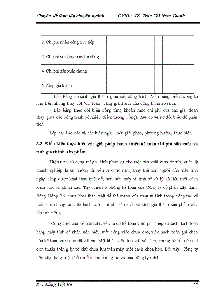 image for page Hoàn thiện kế toán chi phí sản xuất và tính giá thành sản phẩm xây lắp tại Công ty cổ phần xây dựng Sông Hồng 26