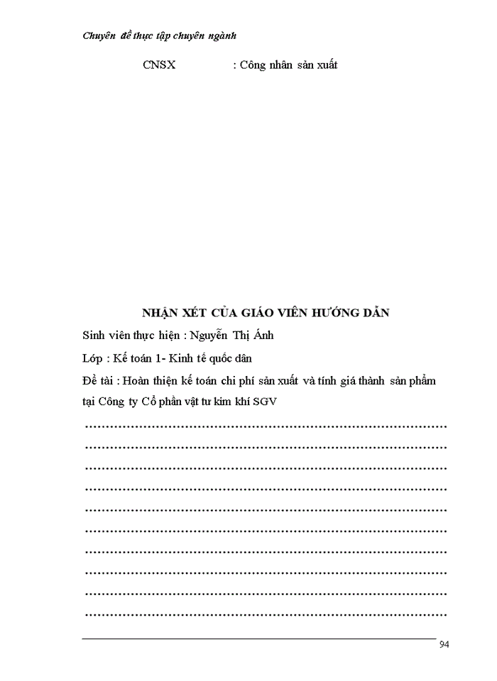 image for page Hoàn thiện kế toán chi phí sản xuất và tính giá thành sản phẩm Ống thép tại Công ty Cổ phần vật tư kim khí SGV