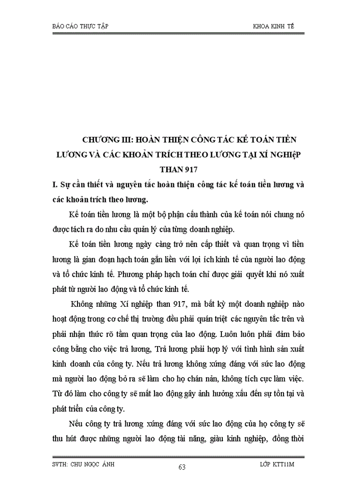 image for page Kế toán tiền lương và các khoản trích theo lương tại Xí nghiệp than 917