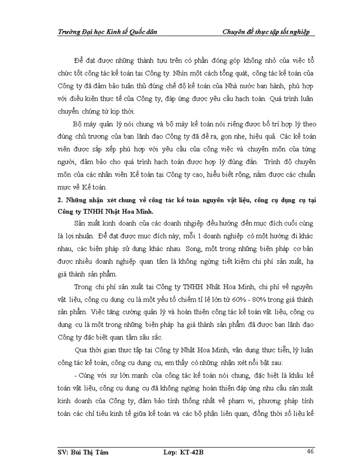 image for page Kế toán nguyên vật liệu, công cụ, dụng cụ tại Công ty TNHH Nhật Hoa Minh