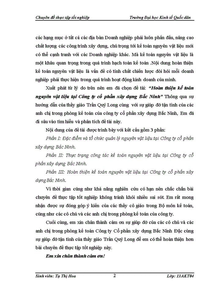 image for page Hoàn thiện kế toán nguyên vật liệu tại Công ty cổ phần xây dựng Bắc Ninh