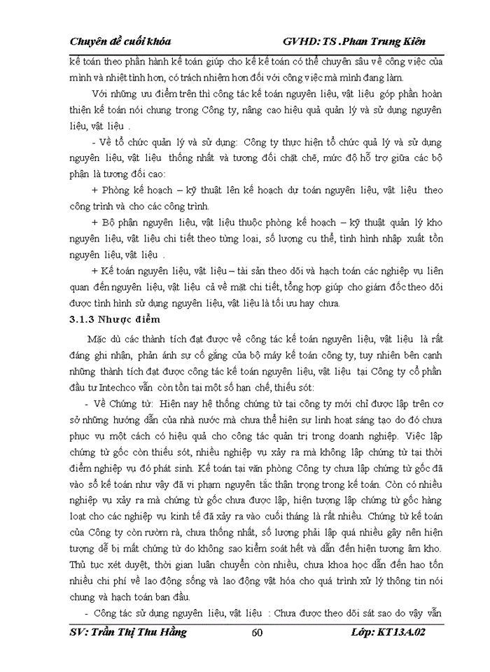 image for page Hoàn thiện kế toán Nguyên liệu, vật liệu tại Công ty cổ phần đầu tư Intechco