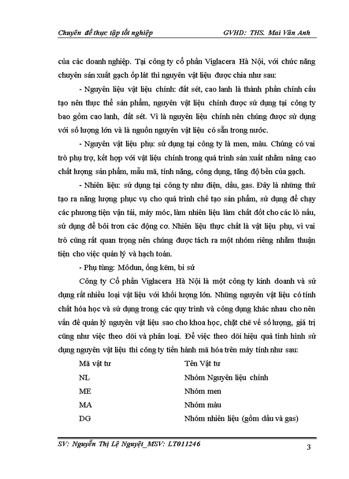 image for page Hoàn thiện kế toán nguyên vật liệu tại công ty Cổ phần Viglacera Hà Nội