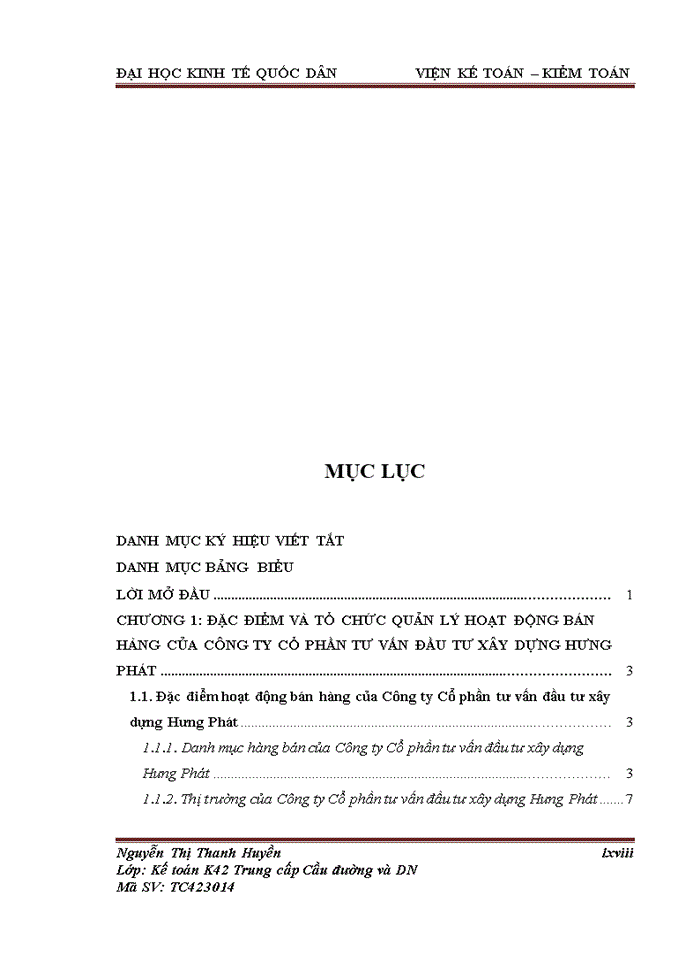 image for page Hoàn thiện kế toán bán hàng và xác định kết quả kinh doanh tại Công ty Cổ phần tư vấn đầu tư xây dựng Hưng Phát