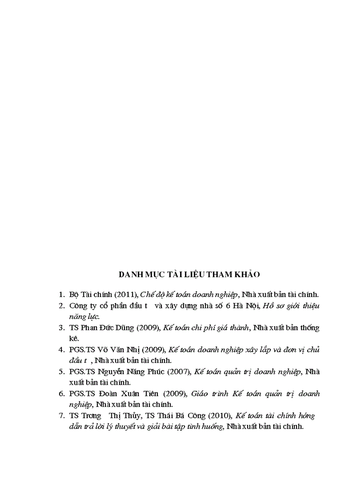 image for page Hoàn thiện kế toán tập hợp chi phí sản xuất và tính giá thành sản phẩm xây lắp tại Công ty cổ phần đầu tư và phát triển nhà số 6 Hà Nội