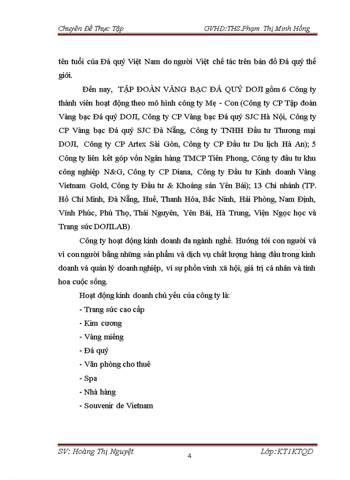 image for page Kế toán doanh thu, chi phí và xác định kết quả hoạt động kinh doanh tại Công ty CP Tập đoàn Vàng bạc Đá quý Doji