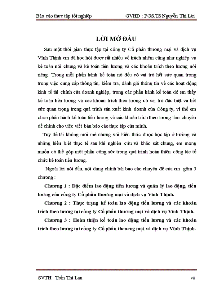 image for page Hoàn thiện kế toán lao động tiền lương và các khoản trích theo lương tại công ty Cổ phần thương mại và Dịch vụ Vĩnh Thịnh