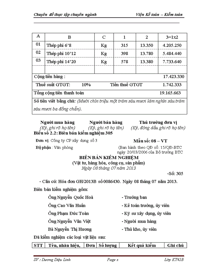 image for page Hoàn thiện kế toán nguyên vật liệu tại Công ty Cổ phần Xây dựng số 3